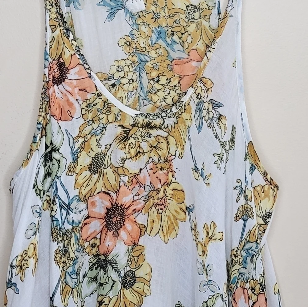 Free People | Boho Floral Dress with Sequin Hem Size XS